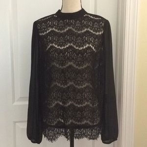 Forever 21 Eyelash Lace Top